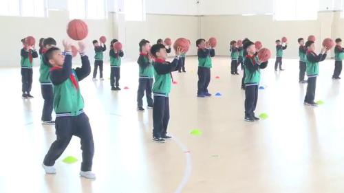 人教版二年级体育《投球进筐》优质课教学视频-执教李老师