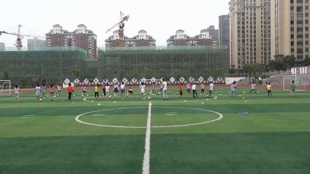 《足球脚内侧传球及接力游戏》优秀教学视频-科学版六年级体育-执教刘老师
